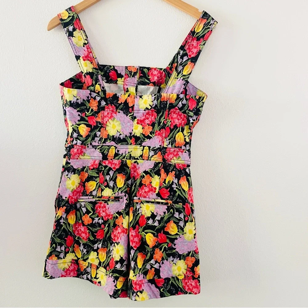Anthropologie x Yukiko Noritake Portside Button-Front Colorful Floral Romper - Picture 6 of 8